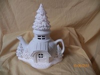 Alpine Cabin teapot fairy cottage