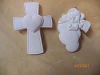 angel and cross ornaments