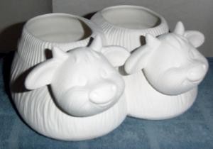 cow slippers candy dish