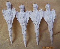 4 small angel icicle ornaments