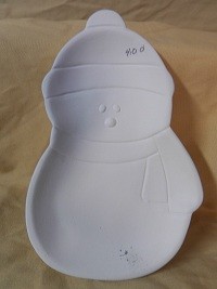 snowman plate
