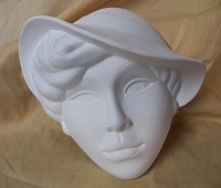 lady with hat mask