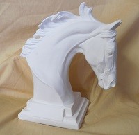 Thoroughbred horse bust