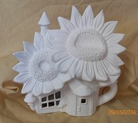 sunflower fairy house