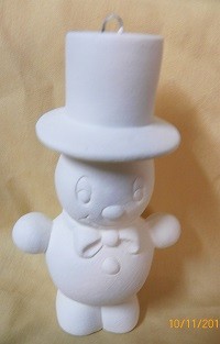 snowman with hat ornament