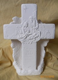Nativity cross with lightup background