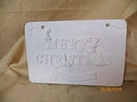 Merry Christmas plaque