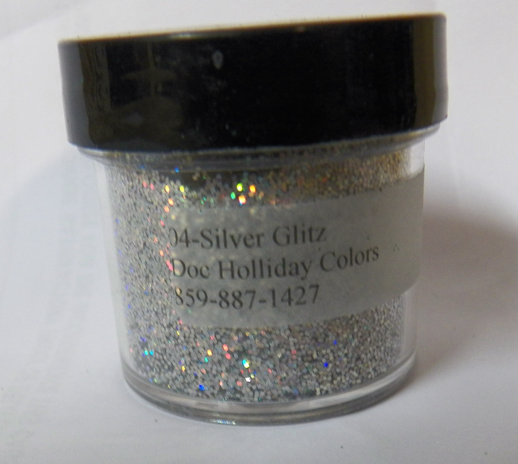 silver glitz shimmer with green, red, blue flecks GT-004