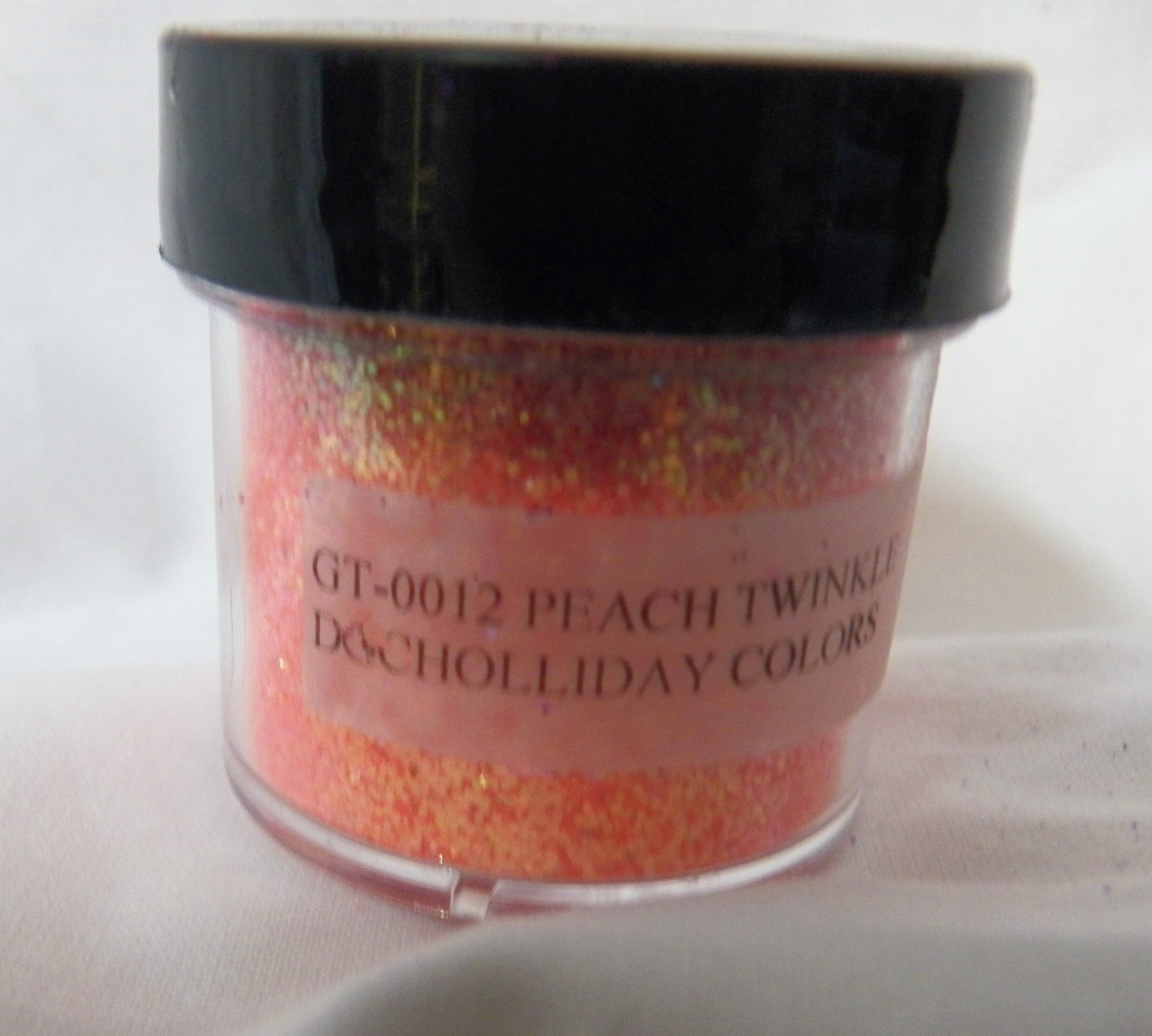 peach twinkle shimmer with gold and green flecks GT-12