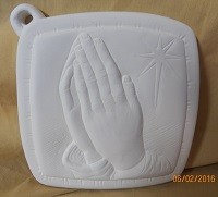 pot holder 19 praying hands