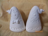 2 candy corn ghosts