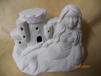 mermaid and sand castle