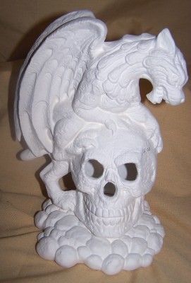 gargoyle and skull