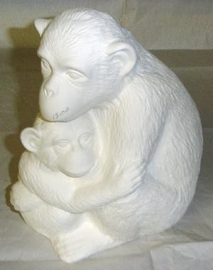 mom and baby monkey bank