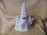 Pine Tree Retreat teapot fairy cottage