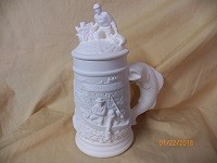 small stein with fisherman