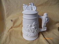small stein with motorcycle