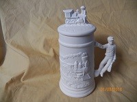 small stein with train