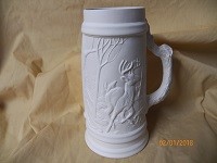 small tankard with deer