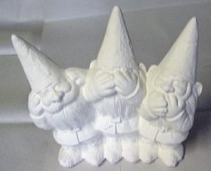 three no evil gnomes