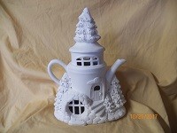 Tree Top Lodge teapot fairy cottage