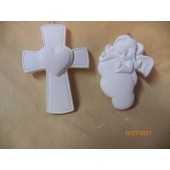 angel and cross ornaments